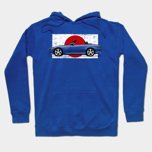 The super driver's car japanese roadster with the japanese flag Hoodie